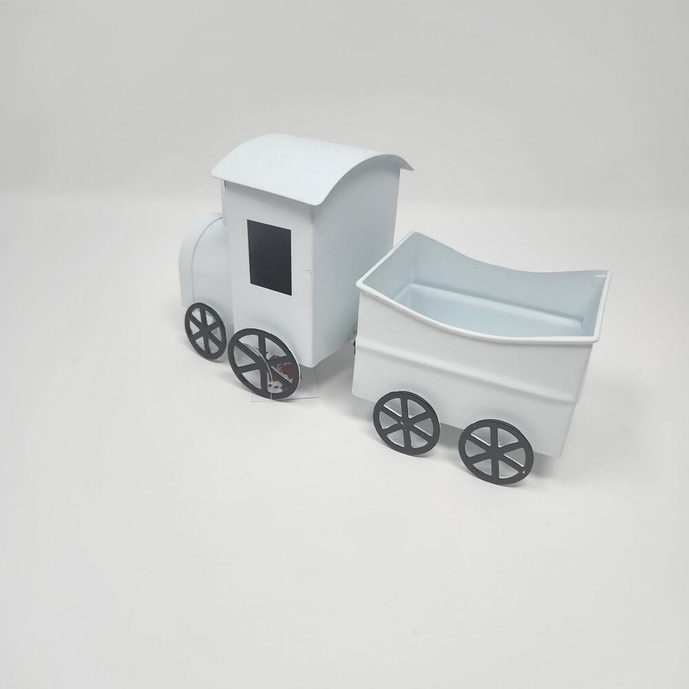 White Metal Decorative Train Set